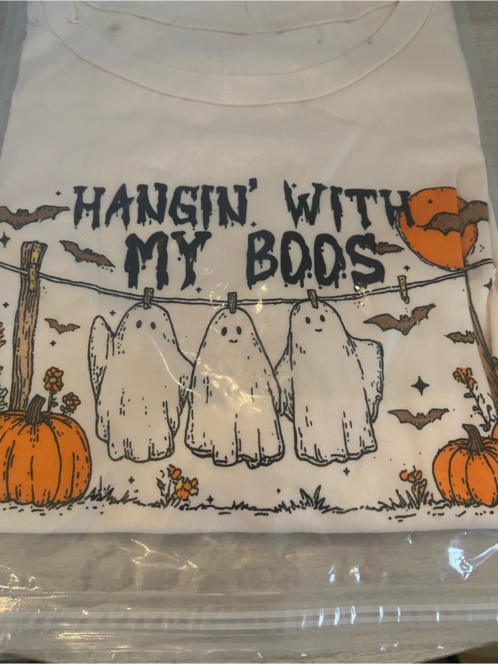 Halloween TShirt. XL short sleeve. Super cute. “hanging with my boos” NWT